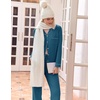 Ekouaer Womens Pajamas Set Classic Sleepwear Long Sleeve Button Up Pjs Sets(Teal)