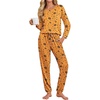 Ekouaer Womens Pajama Sets Long Sleeve Pjs Lounge Sets Joggers with Pockets(Halloween)