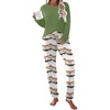 Ekouaer Womens Pajama Sets Long Sleeve Pjs Lounge Sets Joggers with Pockets(Ombre Green)