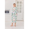 Ekouaer 2 Pack Long Nightgowns for Women Long Sleeve Nightgown with Pocket(Green Flower+blue Flower)