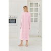 Ekouaer 2 Pack Long Nightgowns for Women Long Sleeve Nightgown with Pocket(Pink Flower+blue Flower)