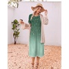 Ekouaer 3 Pack Long Nightgowns for Women Split Hem Sleepshirt(Black Floral/Green Vine/White Floral)