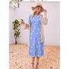 Ekouaer 3 Pack Long Nightgowns for Women Split Hem Sleepshirt(Pink Floral/Purple/Blue Pigeon)