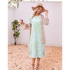 Ekouaer 3 Pack Long Nightgowns for Women Split Hem Sleepshirt(Red Floral/Purple Vine/Light Green Daisy)