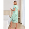 Ekouaer 3 Pack Long Nightgowns for Women Split Hem Sleepshirt(White Floral/Light Green Butterfly/Pink Butterfly)