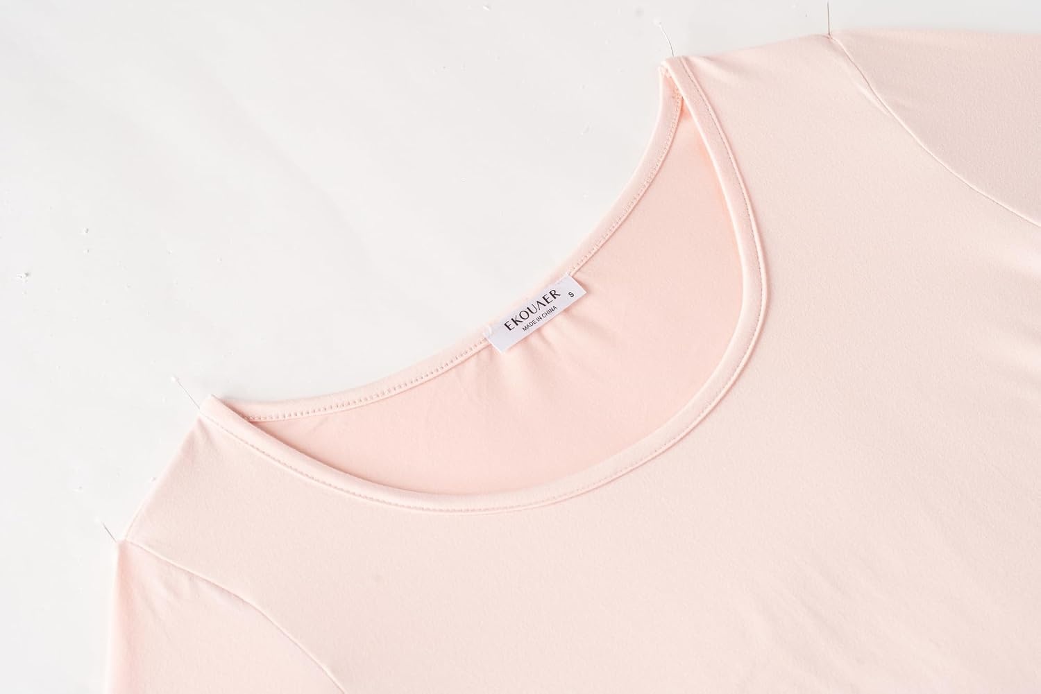 image:imageEkouaer 3 PCS Capri Pajamas for Women Set Short Sleeve Pajama Lounge SetsLight Pink