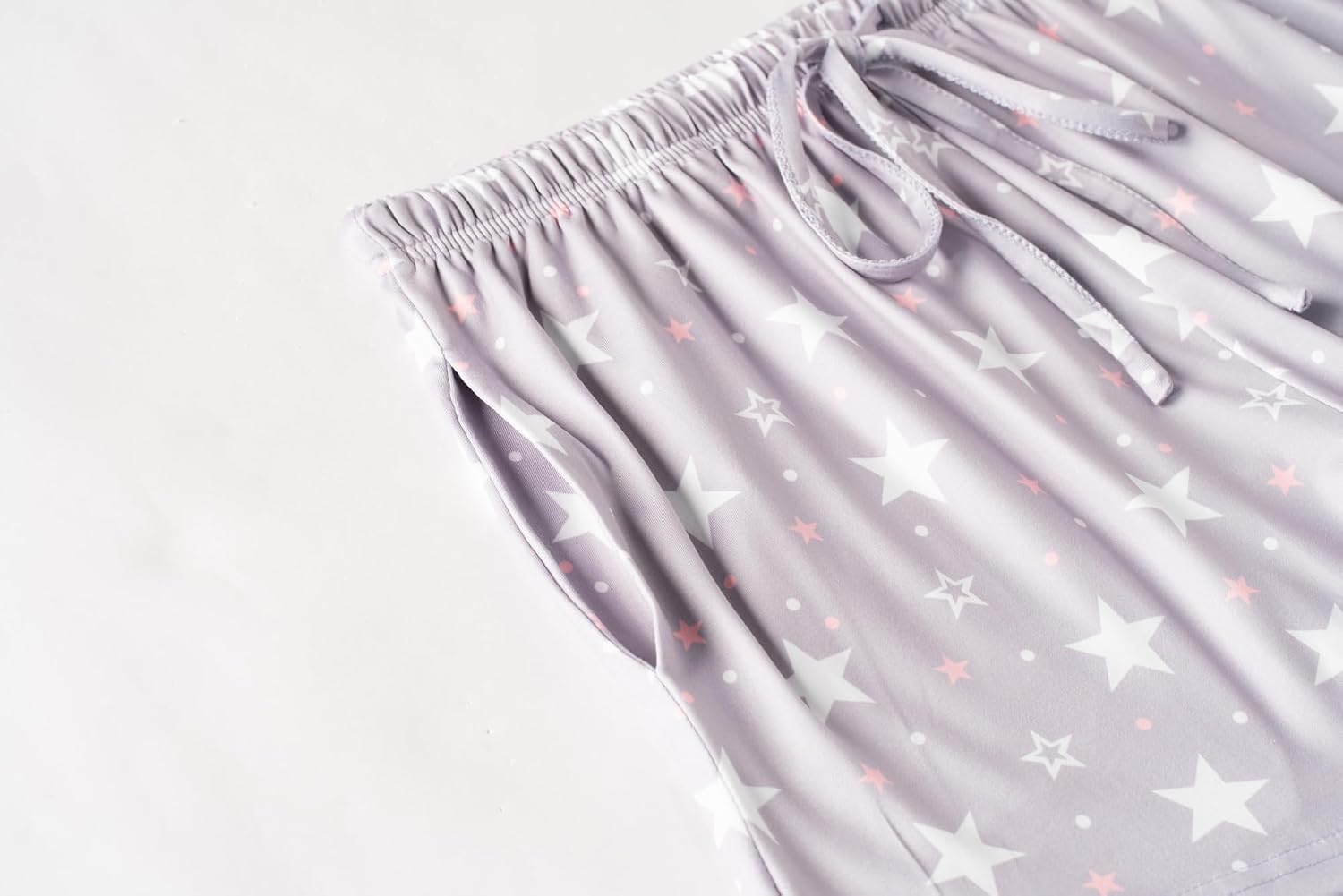 image:imageEkouaer 3 PCS Capri Pajamas for Women Set Short Sleeve Pajama Lounge SetsLight Pink