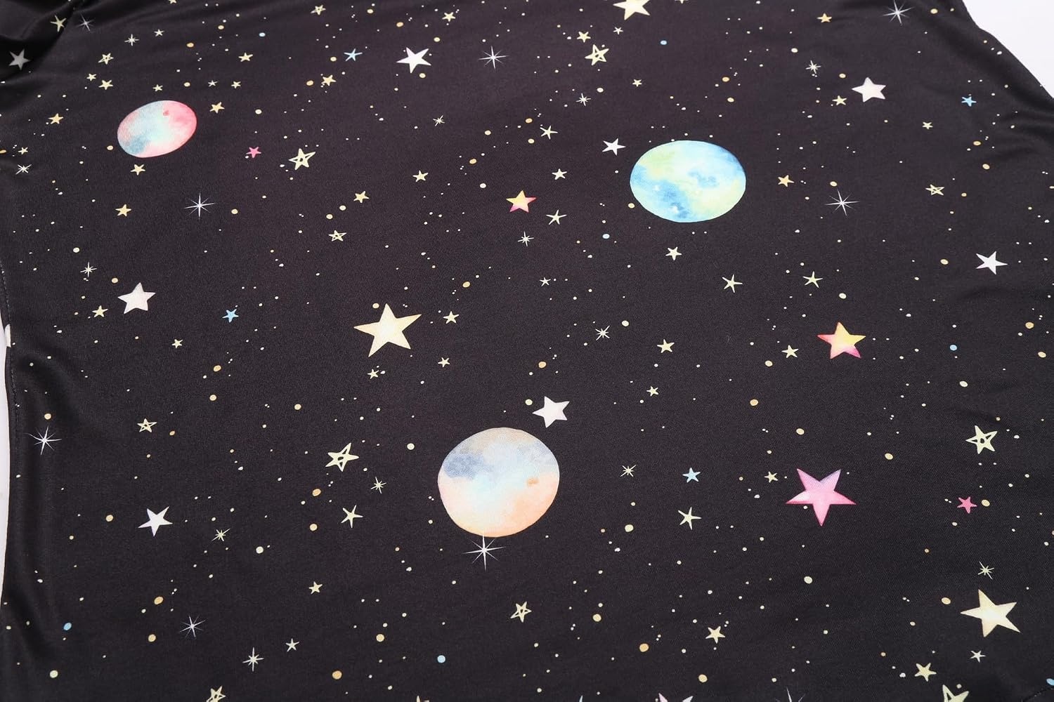 image:imageEkouaer 3 PCS Capri Pajamas for Women Set Short Sleeve Pajama Lounge SetsMoon and Star