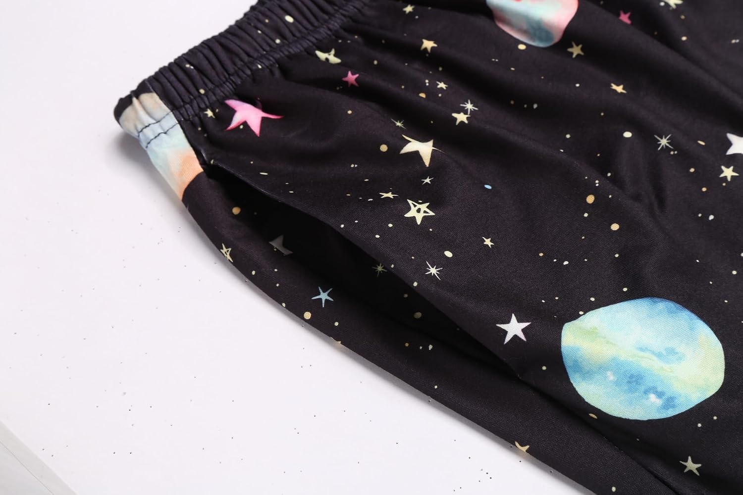 image:imageEkouaer 3 PCS Capri Pajamas for Women Set Short Sleeve Pajama Lounge SetsMoon and Star
