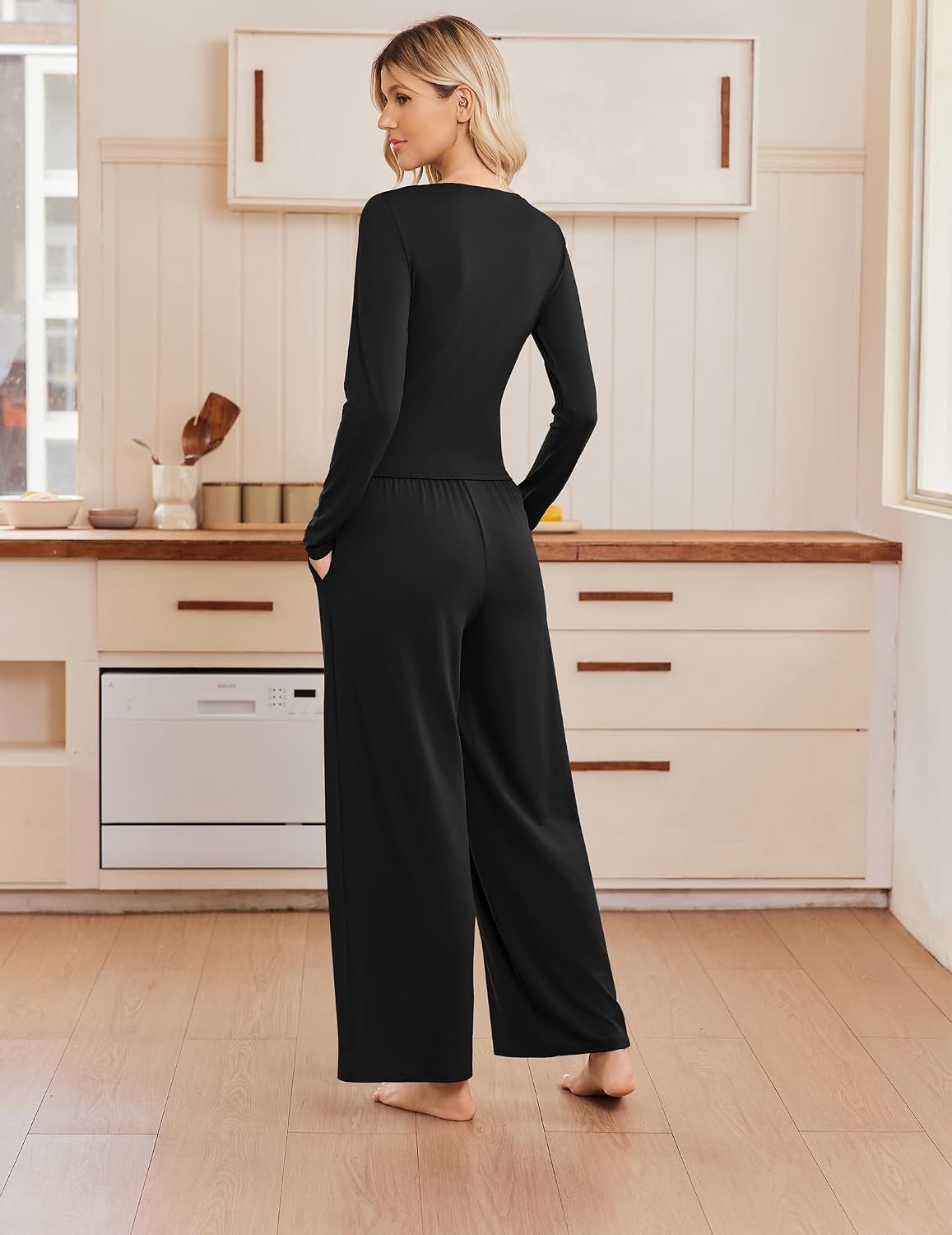 image:imageEkouaer Lounge Sets for Women 2 Piece Matching Outfits 2026Black