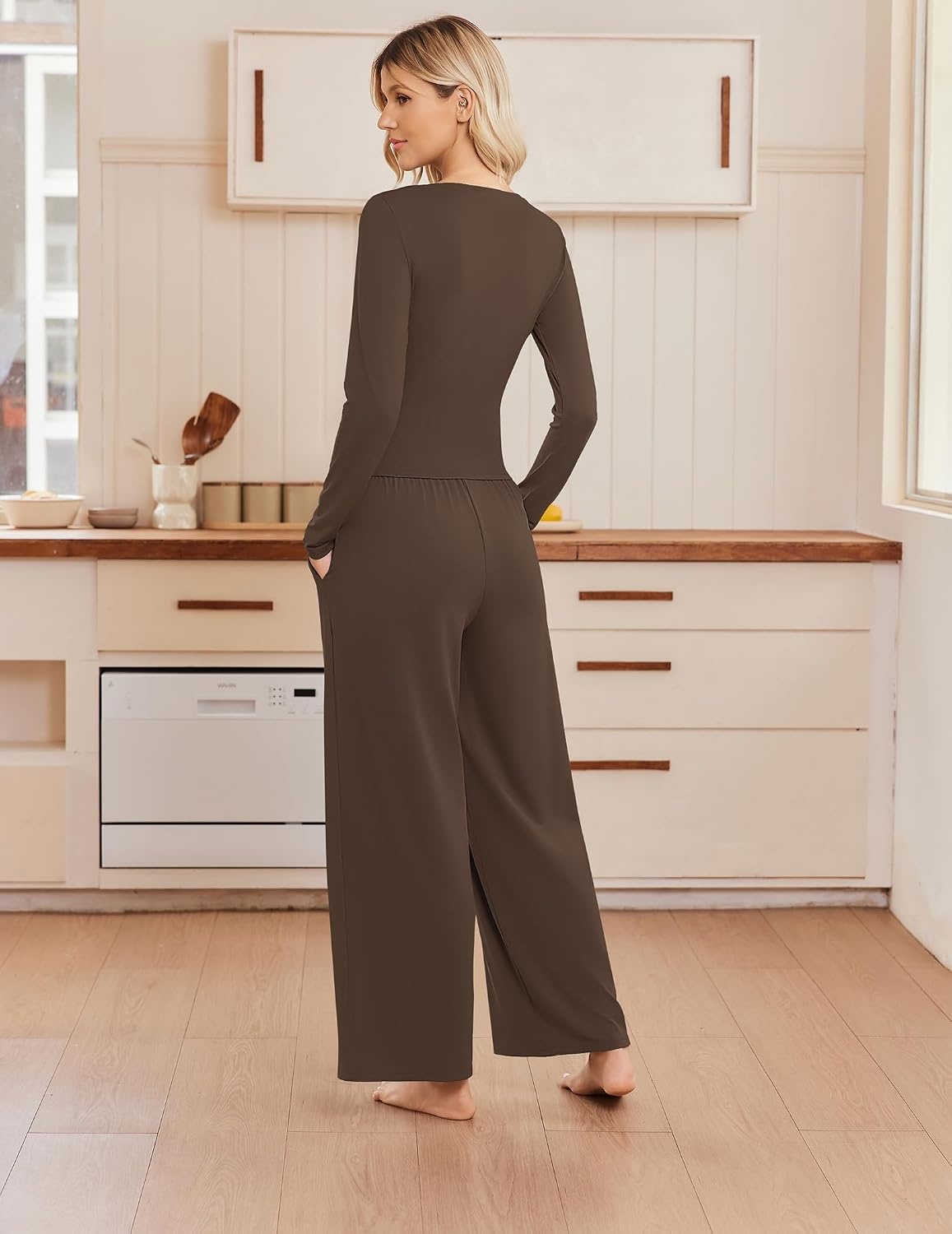 image:imageEkouaer Lounge Sets for Women 2 Piece Matching Outfits 2026Brown