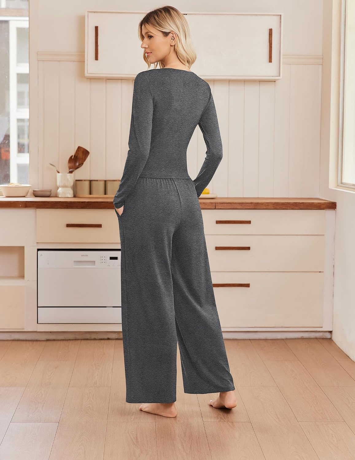 image:imageEkouaer Lounge Sets for Women 2 Piece Matching Outfits 2026Dark Gray