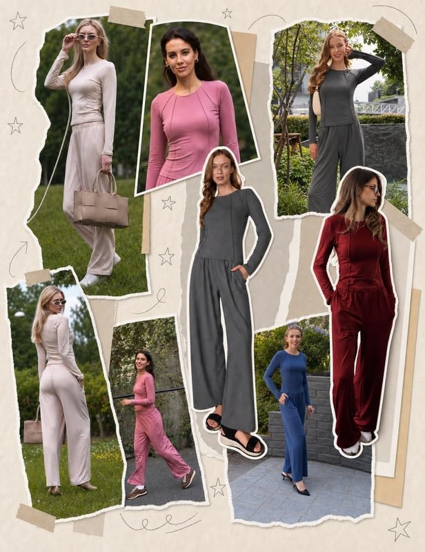 image:imageEkouaer Lounge Sets for Women 2 Piece Matching Outfits 2026Dark Green