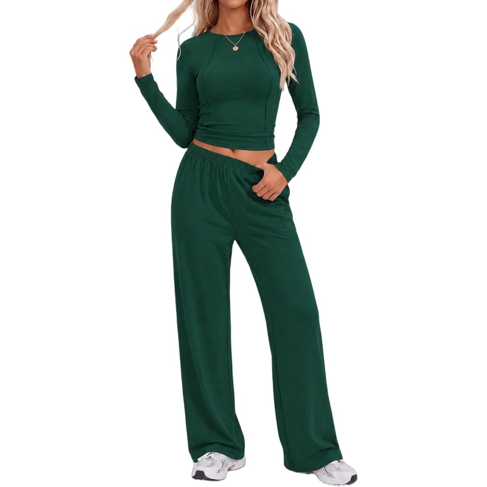 image:imageEkouaer Lounge Sets for Women 2 Piece Matching Outfits 2026Dark Green