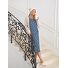 Ekouaer 2 Pack Women’s Long Sleeve Nightgown with Pockets Mumu Dresses(Pink Floral/Blue Floral)