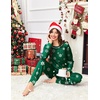 Ekouaer 2 Pack Womens Pajama Sets Long Sleeve Lounge Sets Soft Pj Loungewear Sleepwear(Christmas Print/Green Snowflakes)