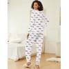 Ekouaer 2 Pack Womens Pajama Sets Long Sleeve Lounge Sets Soft Pj Loungewear Sleepwear(Cute Dog/Cute Cat)