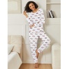 Ekouaer 2 Pack Womens Pajama Sets Long Sleeve Lounge Sets Soft Pj Loungewear Sleepwear(Cute Dog/Cute Cat)
