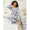 Ekouaer 2 Pack Womens Pajama Sets Long Sleeve Lounge Sets Soft Pj Loungewear Sleepwear(Cute Dog/Cute Cat)
