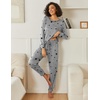Ekouaer 2 Pack Womens Pajama Sets Long Sleeve Lounge Sets Soft Pj Loungewear Sleepwear(Middle Grey/Black Star)