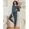 Ekouaer 2 Pack Womens Pajama Sets Long Sleeve Lounge Sets Soft Pj Loungewear Sleepwear(Navy Blue/Grey Star)