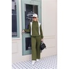 Ekouaer 2 Piece Sets for Women Half Zip Lounge Sets Matching Fall Outfits(Army Green)
