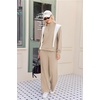 Ekouaer 2 Piece Sets for Women Half Zip Lounge Sets Matching Fall Outfits(Beige)