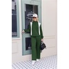 Ekouaer 2 Piece Sets for Women Half Zip Lounge Sets Matching Fall Outfits(Bright Green)