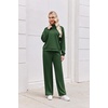 Ekouaer 2 Piece Sets for Women Half Zip Lounge Sets Matching Fall Outfits(Bright Green)