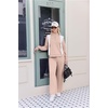 Ekouaer 2 Piece Sets for Women Half Zip Lounge Sets Matching Fall Outfits(Champagne)