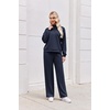 Ekouaer 2 Piece Sets for Women Half Zip Lounge Sets Matching Fall Outfits(Dark Blue)