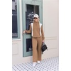 Ekouaer 2 Piece Sets for Women Half Zip Lounge Sets Matching Fall Outfits(Khaki)