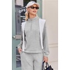Ekouaer 2 Piece Sets for Women Half Zip Lounge Sets Matching Fall Outfits(Light Gray)