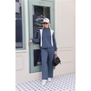 Ekouaer 2 Piece Sets for Women Half Zip Lounge Sets Matching Fall Outfits(Navy Blue)
