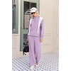 Ekouaer 2 Piece Sets for Women Half Zip Lounge Sets Matching Fall Outfits(Purple)