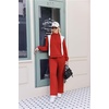 Ekouaer 2 Piece Sets for Women Half Zip Lounge Sets Matching Fall Outfits(Red)
