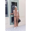 Ekouaer 2 Piece Sets for Women Half Zip Lounge Sets Matching Fall Outfits(Smoky Brown)