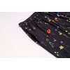 Ekouaer 3 PCS Capri Pajamas for Women Set Short Sleeve Pajama Lounge Sets(Black Colorful Flowers)