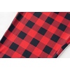Ekouaer 3 PCS Capri Pajamas for Women Set Short Sleeve Pajama Lounge Sets(Black Red Plaid)