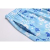 Ekouaer 3 PCS Capri Pajamas for Women Set Short Sleeve Pajama Lounge Sets(Blue Flowers)