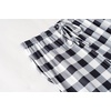 Ekouaer 3 PCS Capri Pajamas for Women Set Short Sleeve Pajama Lounge Sets(Dark Grey Plaid)