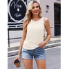 Ekouaer 3 Packs Maternity Nursing Tank Tops Breastfeeding Clothes(3pcs Black / Brown / Off White)