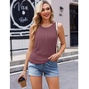 Ekouaer 3 Packs Maternity Nursing Tank Tops Breastfeeding Clothes(3pcs Black / Drak Red / Navy)