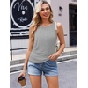 Ekouaer 3 Packs Maternity Nursing Tank Tops Breastfeeding Clothes(3pcs Black / Grey / Olive)