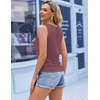 Ekouaer 3 Packs Maternity Nursing Tank Tops Breastfeeding Clothes(3pcs Drak Red / Navy / Army Green)