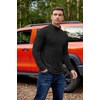 Ekouaer 3 Packs Men Turtleneck Shirts Long Sleeve Thermal Tops Causal Lightweight Pullover S-XXXL(3pcs Black / Cream / Grey)