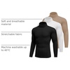 Ekouaer 3 Packs Men Turtleneck Shirts Long Sleeve Thermal Tops Causal Lightweight Pullover S-XXXL(3pcs Black / Khaki / White)
