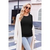 Ekouaer 3/4 Pack Womens Maternity Shirts Long Sleeve Pregnancy Tops(3pcs Black / Black / Black)