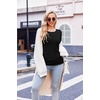 Ekouaer 3/4 Pack Womens Maternity Shirts Long Sleeve Pregnancy Tops(3pcs Black / White / Dirty Pink)
