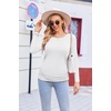 Ekouaer 3/4 Pack Womens Maternity Shirts Long Sleeve Pregnancy Tops(3pcs White / White / White)